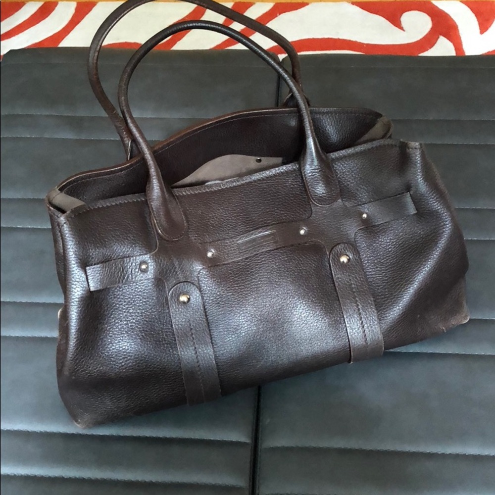 Brown leather Ferragamo purse